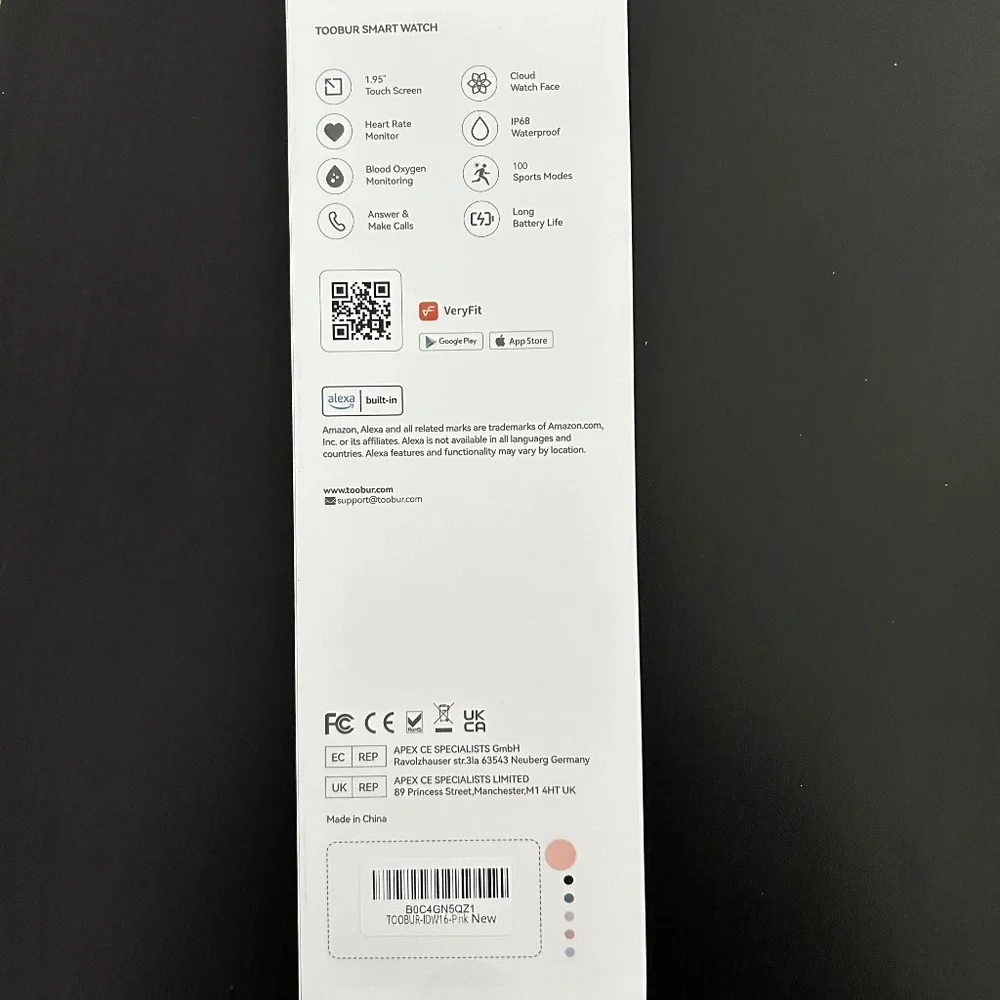 BRAND NEW TOOBUR Smart Watch w/ Alexa Built-in, 1.8" Compatible Android & iOS - Picture 3 of 6